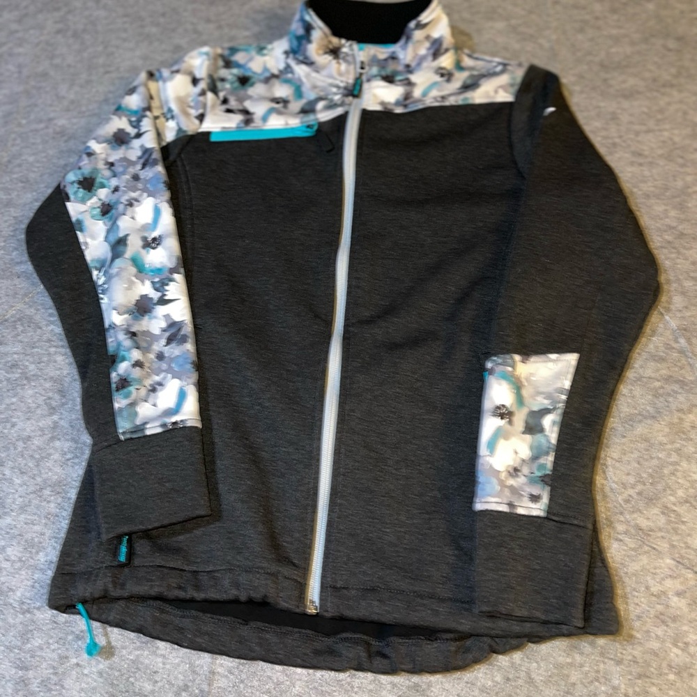Snap-On Choko Lethal X Jacket Women Small Grey Floral Full Zip Softshell CA30625
